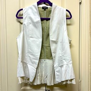 White leatherette vest